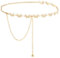Amaxiu Damen Taillenkette Gürtel, Frauen Metall Schmetterlings Taillenkettengürtel Gold Silber Verstellbarer Taillenkette Körperglieder Kettengürtel Für Kleider Jeans Mädchen und Frauen(Gold)