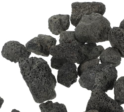 POPETPOP Piedras Volcánicas Negras para Acuario 500g Elemento Natural de Piedra para Uso Estético en Peceras y Jardinería