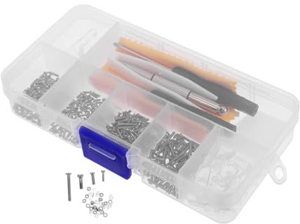 FRCOLOR Umfassendes Brillenreparaturset – Metallschrauben Und Schraubendreher Für Brillenzubehör Befestigungswerkzeugset Für Sonnenbrillen Und Brillen