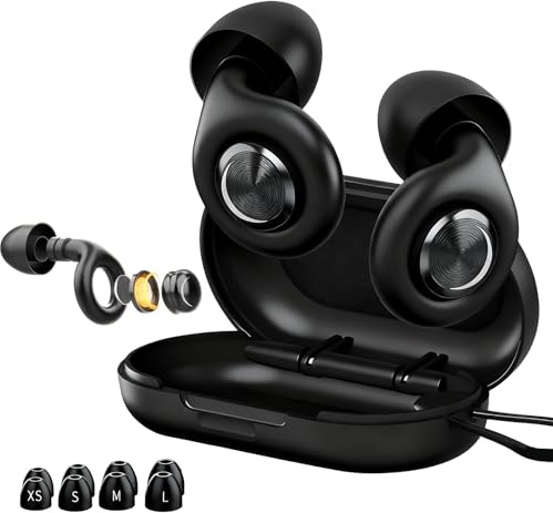 ZMaglorian Tappi Auricolari Sleep, Tappi Auricolari in Silicone antirumore, 32 Decibel, Morbidi e riutilizzabili, Protezione dell'Udito, con 8 Auricolari e 4 Misure (XS, S, M, L)