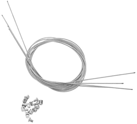 POPETPOP 4pièces Câbles De Suspension Acier Léger Pour Lampes Cadres Photo Et Objets Décoratifs Avec Système De Blocage Ajustable Et Finition Lisse Pour Utilisation Résidentielle Et Commerc