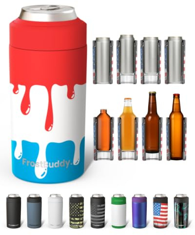 Frost Buddy Universal Can Cooler, Stainless Steel Can Insulator, Rocket Pop
