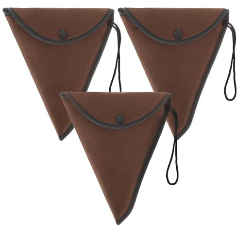 Veemoon Lot de 3 Paquet de Voyage pour Ocarina 12 Trous, Housse de Protection en Tissu Non Tissé Marron, Léger et Portable, Paquet de Rangement pour Accessoires D’Instruments, Usage