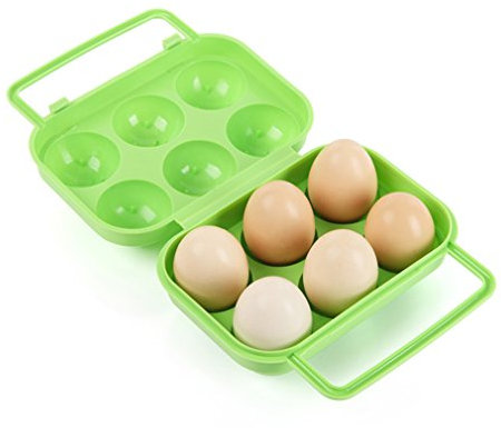Eierhalter Kühlschrank für 6 Eier, FantasyDay Stabil Stoß und Bruchsicher Eierbox Eierbehälter Eierkörbe Egg Holder - Eierschachtel Eierkarton für Küche Kühlschrank Outdoor Camping Eier Aufbewahrung