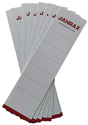 Pack of 10 Janrax Lever Arch File Spine Slip in Label Inserts