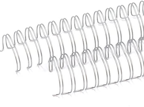 Craftelier - 2er-Set Doppelring-Spiralbinder für Alben, Notizbücher, Kalender oder Kalender | Ideal für Scrapbooking- und Bastelprojekte | Ø 2,54 cm (1) - Farbe Silber