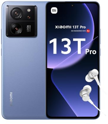 Xiaomi 13T Pro - 12+512GB Smartphone, Leica Camera, 6.67 AMOLED CrystalRes 1.5K+144Hz Screen, Mediatek Dimensity 9200+, 120W Turbo Charging, 5000mAh, Alpine Blue (UK Version)
