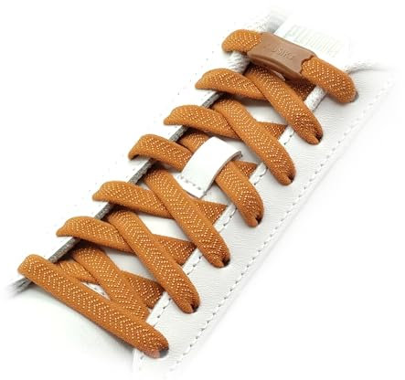Originals Elastische Schnürsenkel ohne Binden, mit robustem einteiligem Verschluss – für Sneaker, Laufschuhe, Wanderschuhe & Sport – Unisex Schuhbänder für Herren, Damen & Kinder (28 Braun)