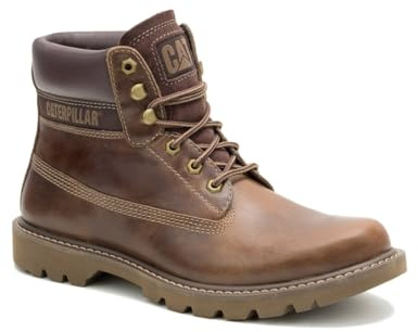 Caterpillar Hombre Botas De Cuero Colorado 2.0, Fossil, 41 EU