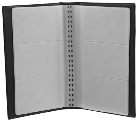 DIKACA Porta Biglietti da Visita Nero in Pvc e Pelle Pu con 160 Schede, Multiscomparto e Antipolvere per Ufficio e Viaggi D’affari