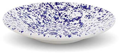 BENEGIAMO PIATTO FONDO IN CERAMICA 24,5CM SCHIZZATO (Blu)