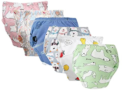 Lot de 6 Pantalons D'entraînement pour Pot pour Bébé Culotte d Apprentissage Enfant Culotte Apprentissage propreté Garcon Pantalon d'entraînement pour bébé 0-3 Ans