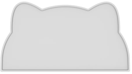 Tapis Gamelle Chat et Chien, Tapis Silicone Bol Antidérapant Tapis de Nourriture pour Animaux Imperméable (52x30 cm, Gris Clair)