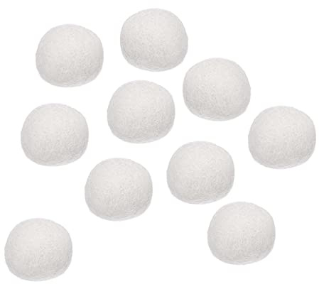 PATIKIL Lana Feltro Palline Perline Lana Feltro Lana Tessuto 3cm 30mm Bianco per Casa Artigianato Artigianato Progetto Fai-da-Te 10pz