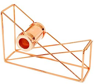 ARFUKA Tischabroller Klebebandabroller Klebebandspender aus Metall mit Anti-Rutsch-Technologie für Zuhause und Büro Rosengold