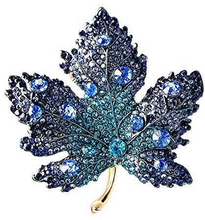 Strass lönnlöv brosch träd slag nål bling kristall nål gåva för kvinnor alla hjärtans mors dag bröllopsdag brosch legering krage fickor manschetter väska tillbehör lila, Metall