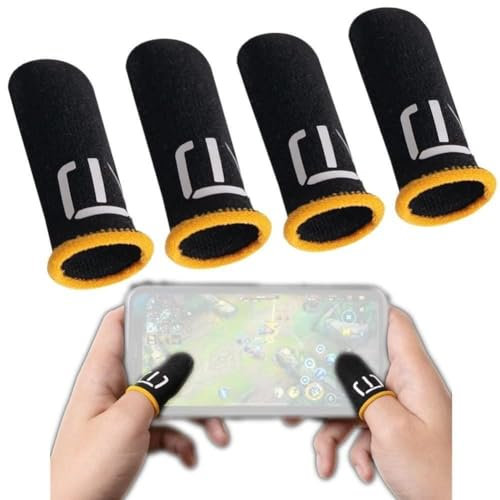 QEOTOH Une paire de doigtiers pour téléphone portable gaming résistant à la transpiration écran doigts jeu gants pouce V8W6 manches doigts bout des doigts