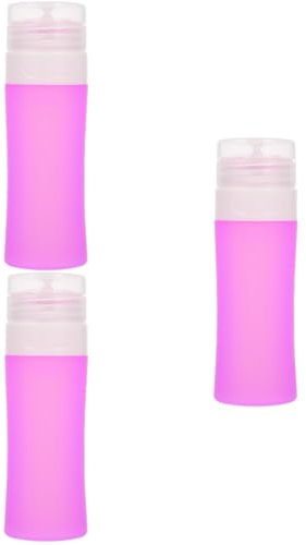 MAGICLULU 3pcs Clarifying Shampoo Travel Bottle Toiletries Purple Conditioner Travel Lotion Container