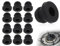 Emezddo 12 Piezas de Gomas de Soporte de ollas,pies de Goma,pies de Goma inoxidables,Ojales de Goma,Ojales Goma,Tapones de Goma con Varillas de 5 mm,Compatible con Dometic Accesorios de Cocina(Negro)
