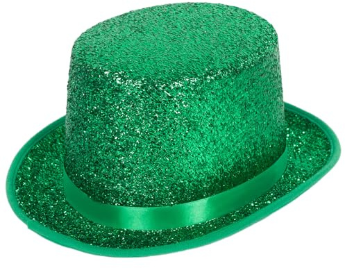 powerking Top Hats for Men Women Adults, Shiny Tuxedo Costume Magician Hat Victorian Dress Up Christmas Topper Hats, Fancy Dress Party Headwear Accessory