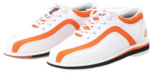 JiuQing Scarpe da Bowling Unisex Basse con Lacci E Suola Scorrevole per Allenamento Indoor,Bianca,35 EU