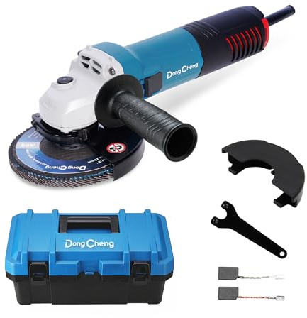 Dong Cheng Angle Grinder 115mm 800W, Compact Angle Grinder with Storage Hard Case & Quick-Change Guard, Professional for Cutting, Grinding, Polishing & Rust Remove
