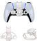 Genérico Mini Juego Rueda De Mando Para PS5 / P5, Impresión 3D Gamepad De Carreras Volante, Juego De Simulación Pequeña Rueda Auxiliar Accesorios (Blanco)