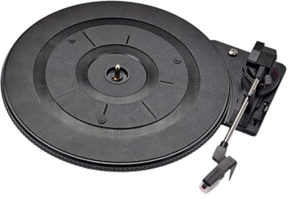 MUELODSIC Tocadiscos Vinilo Vintage Portátil con Aguja y Preamplificador Integrado Contrapeso Ajustable Accesorios de Audio y Vídeo para Sistema de Sonido Doméstico