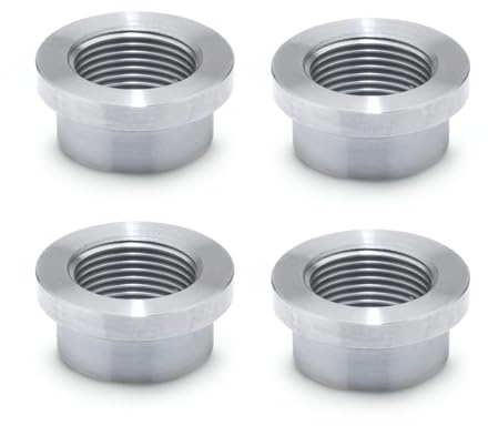 Ganter Standardelement | Svetsrör, muff | stål | 4 stycken | fintråd M16x1,5 | med linning | GN 7490-ST-M16X1,5-B
