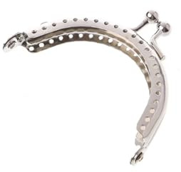 DSFIHJO Clutch per Borse Uncinetto Arco con Chiusura a Bacio Struttura in Metallo 2 Pezzi for Pochette Portamonete Tono Argento 6,5 cm Chiusure per Borse Clic Clac per Realizzare Borse