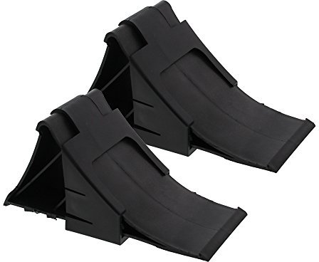 The Drive | Unterlegkeile Set (2 Stück) mit Halter | Schwarz | 220x87x98mm | Bremskeile für Anhänger, Wohnwagen & PKW