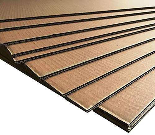 10 Fogli di cartone ondulato Spessore 5mm 80x120 cm. DOPPIA ONDA INTERCALARE PALLET o CREAZIONI
