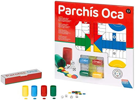 Falomir - Tablero de Parchís y Oca con Accesorios 40x40cm | Aventura y Estrategia | Diversión para Todos | de 2 a 6 Jugadores (Edad 4+)