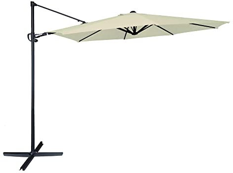 Aktive 53893 - Parasol excéntrico roma Ø300 cm crema mástil aluminio