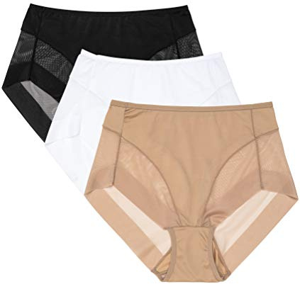 Channo Bragas Mujer Licra Invisibles Que No Marcan Efecto Tanga Básicas Colores Lisos (Pack de 3 Surtido, XL)