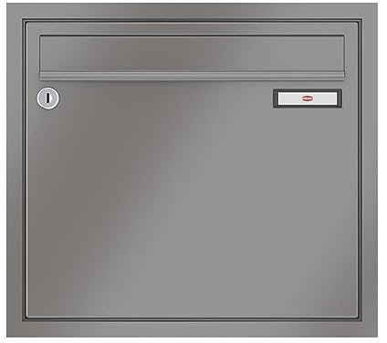 RENZ/Eckrahmen/Unterputz-Briefkastenanlage Einbau-Briefkasten/RAL-Farbe 9007 Volumen 1/Dein-Briefkasten.de