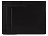 Armani Exchange Smooth Leather Card Holder With Logo - Porta carte con busta per accessori da viaggio Uomo, Black,