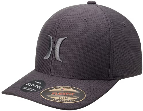 Hurley Men's Baseball Cap – Lightweight Curved Bill H2O Dri Fitted Caps for Men, Size Small-Medium, Stone