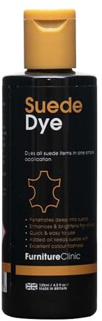 Suede Dye 125ml - Used to Restore or Change The Colour of Suede Shoes, Clothes, Handbags & Furniture (125ml, Black)