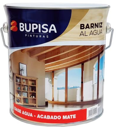 Barniz Al Agua Mate Incoloro Bupisa 4 Lt