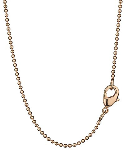 NKlaus 60cm élégante chaîne boule ronde laiton doré 1,5mm de large Collier mince 8574