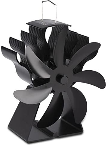 BUICXJKZ Log Burner Fan - 7 Blade Wood Stove Fan, Energy Saving(Triangular Trapezoidal Base) For Fireplace