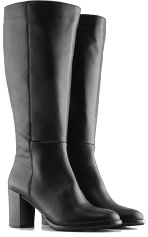 Jilsen Bottes Mollets Larges Nikita | XL Tour de Mollet 44 | Noir | Talon 8 | Pointure 38 | Tige Large
