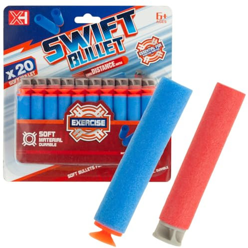 Nerf Dart Pfeile - 20er Set, erhöhte Geschwindigkeit und Reichweite Munitionspfeile, Schaumstoffpfeile, Pfeile für Nerf-Zubehör, Projektile Geburtstagsgeschenk