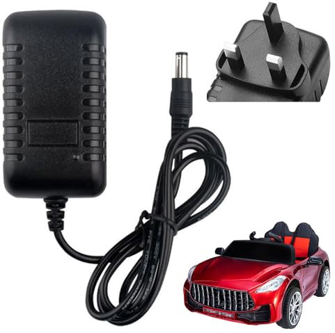 CJBIN 6V Battery Charger for Kids Electric Car, 6V 500mA Charger for Ride on Toys Car, Kids Electric Car Charger, Power Adapter for Childs Electric Car,Motorcycle,Quad Bike,Sports Car, 5.5mm X 2.1mm
