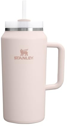 STANLEY 1913 Quencher H2.0 FlowState Tumbler 1.9L - Termo Conserva el Frío 15 Horas - Helada Durante 60 Horas - Botella Agua Acero Inoxidable - Taza Termica - Vaso Termico Sin BPA - Rose Quartz