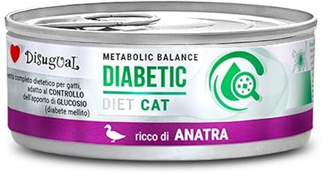 Disugual Dieta Gato Diabético | Necesidades Nutricionales Especiales | Varios Sabores y Mezclas | (12x85Gr, Pato)