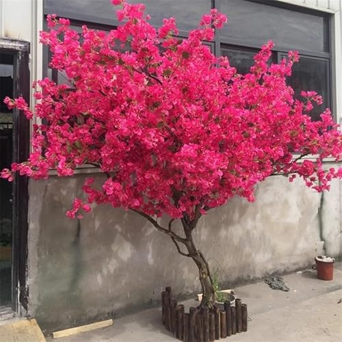 Árbol de buganvilla artificial - Gran planta falsa rosa para decoración de interiores y exteriores, perfecta para paisajes y estilo de eventos