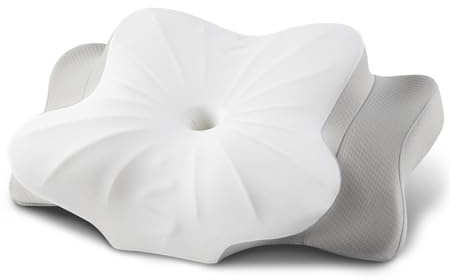 DONAMA Oreiller Ergonomique Cervical pour Les Dormeurs sur Le Côté, Le Dos Et Le Ventre, Oreiller Memoire Forme pour Le Cou et Les Épaules, avec Taie d'oreiller