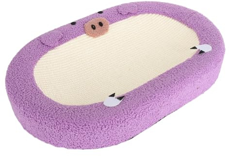 Generic Lit à Gratter pour Chat, Réduit la Pression sur la Colonne Vertébrale, Bol à Gratter en Sisal Antidérapant, Polyvalent et Confortable pour Chat d'intérieur (Type de Cochon)